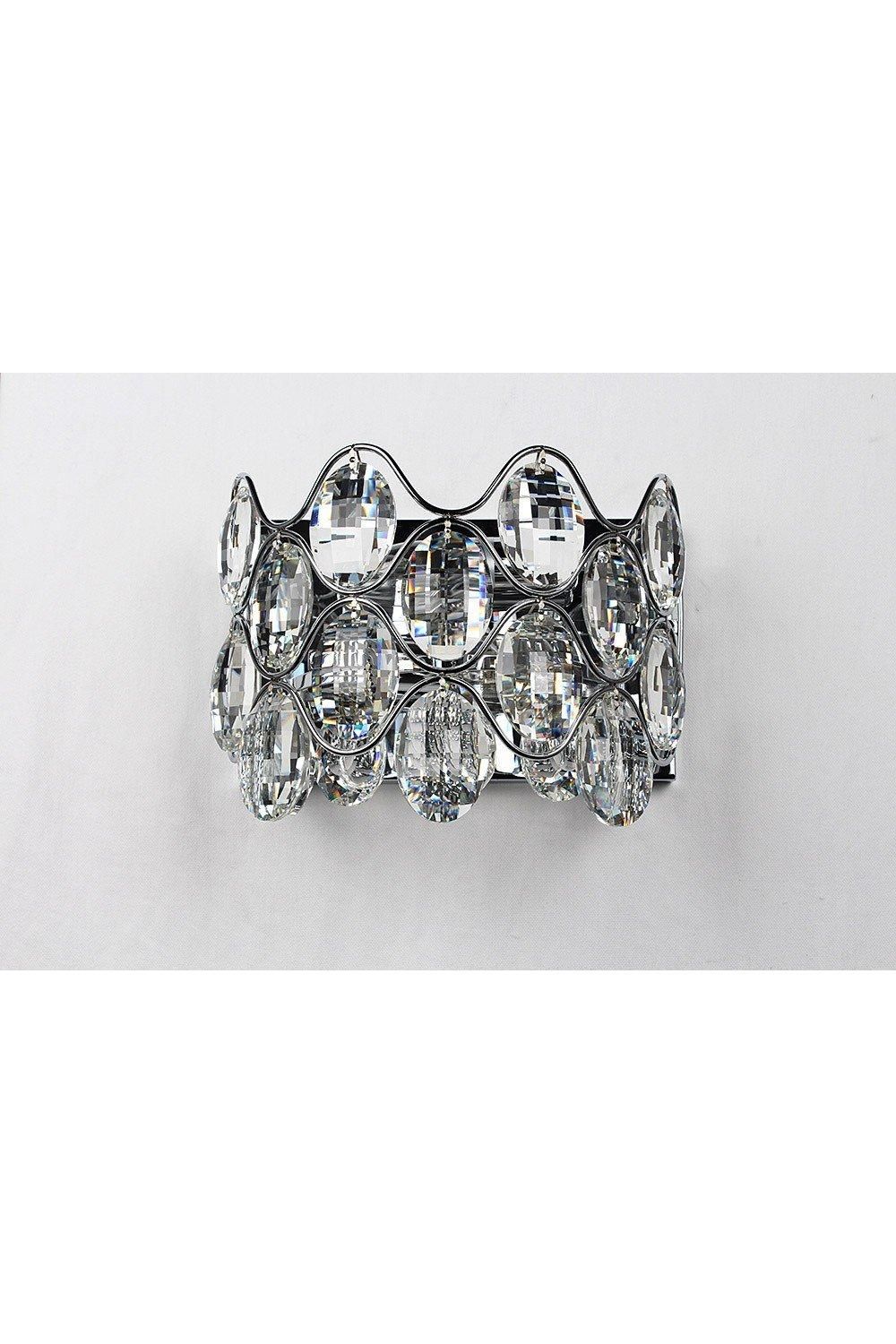 Netlighting Raina 2 Light Chrome Wall Light in Grey