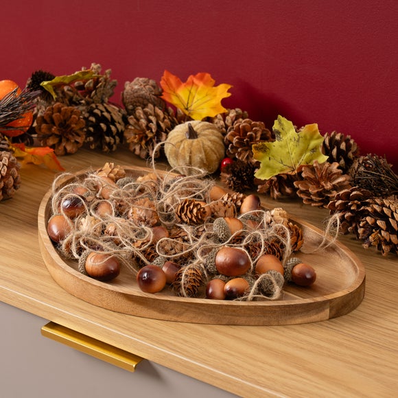 Set of 24 Hanging Acorns & Pinecones