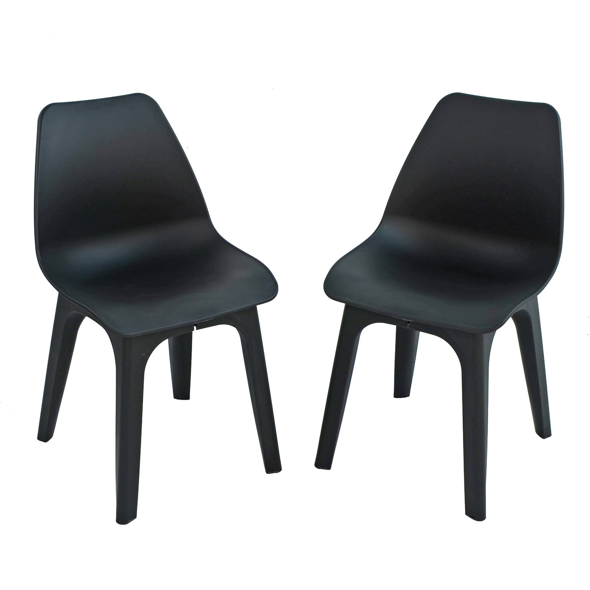 Eolo Pack of 2 Matte Chairs Grey