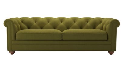 Patrick 3 Seat Sofabed in Royal Fern Brushed Linen Cotton - sofa.com