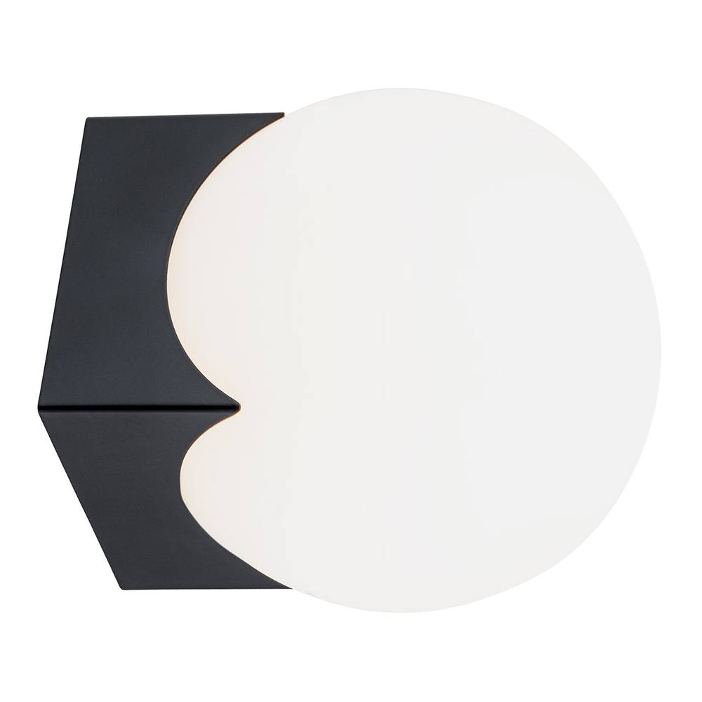 Netlighting Austin Wall Lamp Opal Matt Black Matt