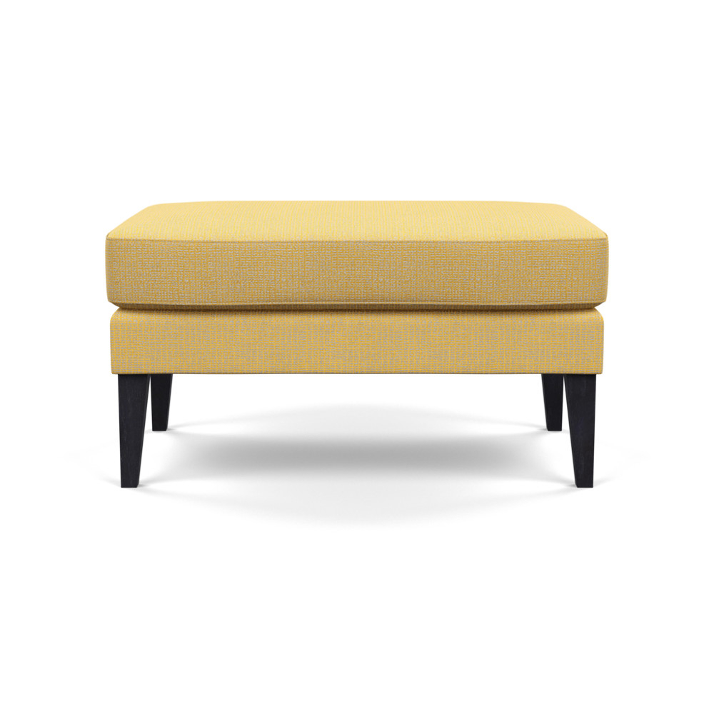 Heal's Richmond Ottoman Tejo Recycled Ochre Black Feet