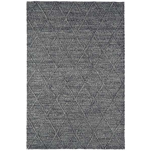 Flori Diamond Hand Woven Rug  Charcoal