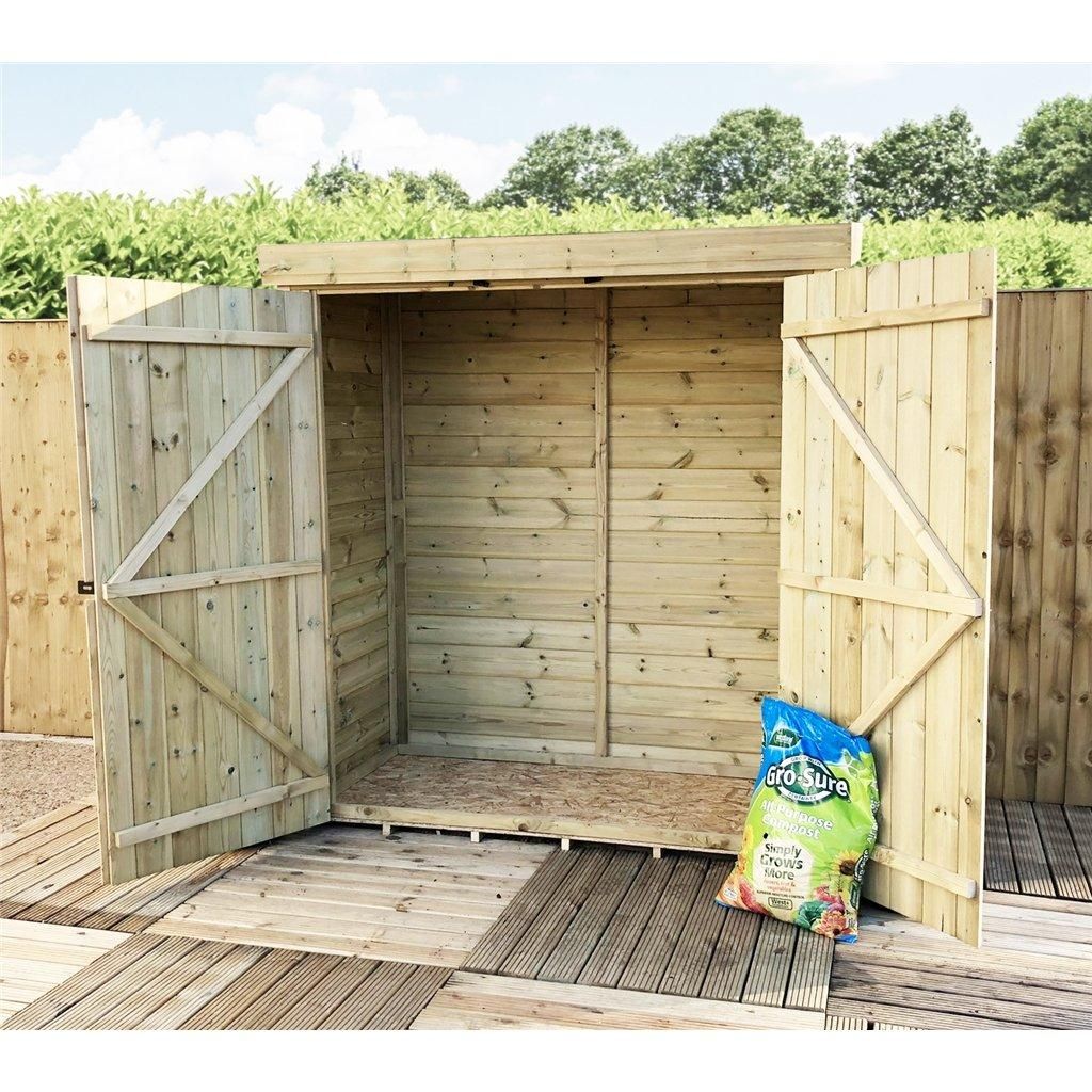 Marlborough 6 x 3 Pressure Treated Tongue & Groove Tall Pent Store in Natural 2