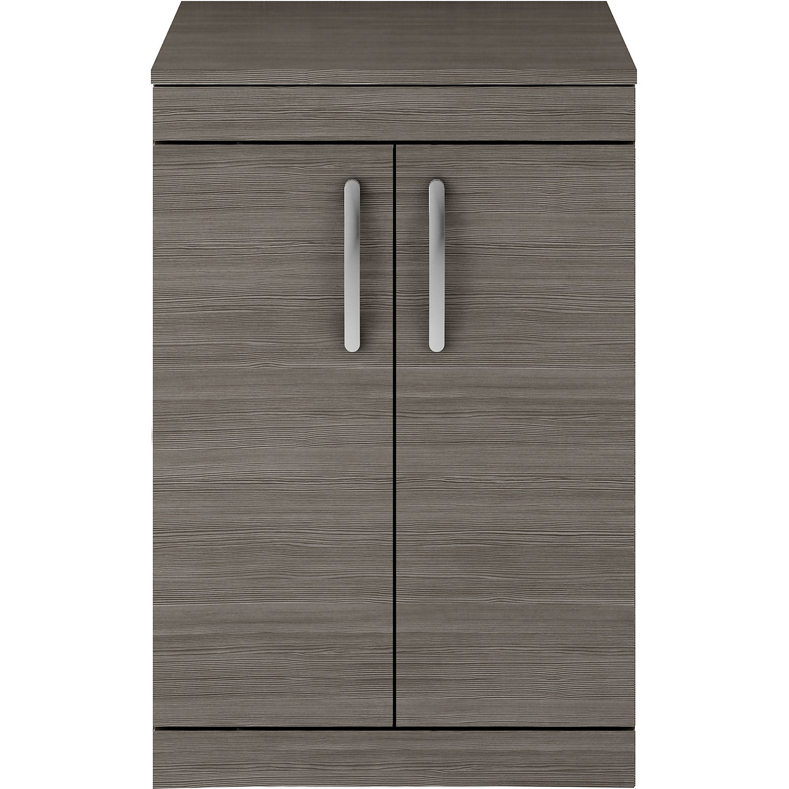 Balterley Rio 600mm Freestanding 2 Door Vanity With Worktop - Brown Grey Avola