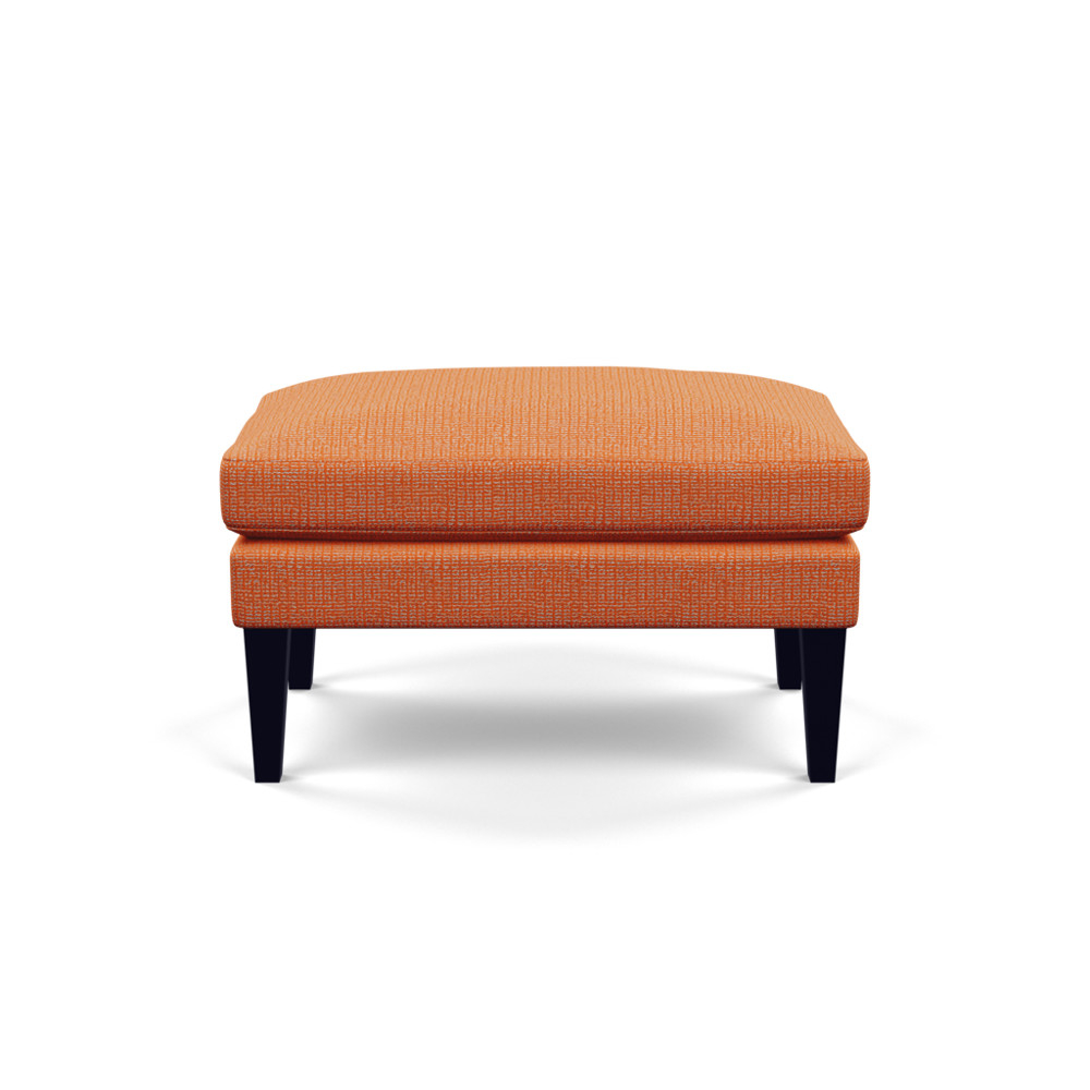 Heal's Wallis Ottoman Tejo Recycled Zinnia Black Feet