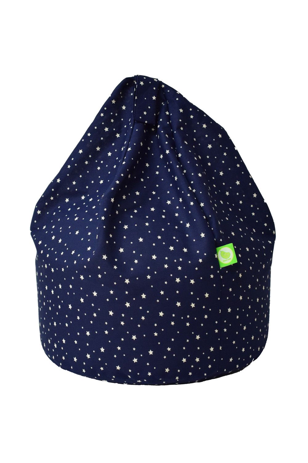 Bean Lazy Cotton Navy Stars Bean Bag Child Size in Dark Blue