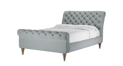 Knightsbridge Double Bed in Cirrus Smart Slubby Cotton - sofa.com