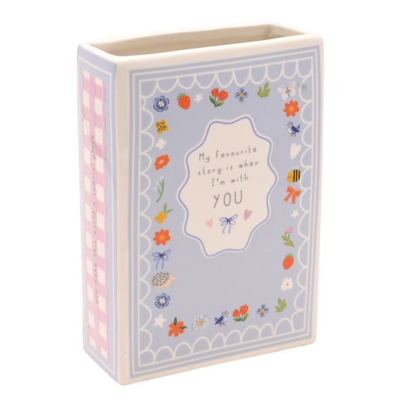 Love Life When I'm With You Ceramic Book Vase