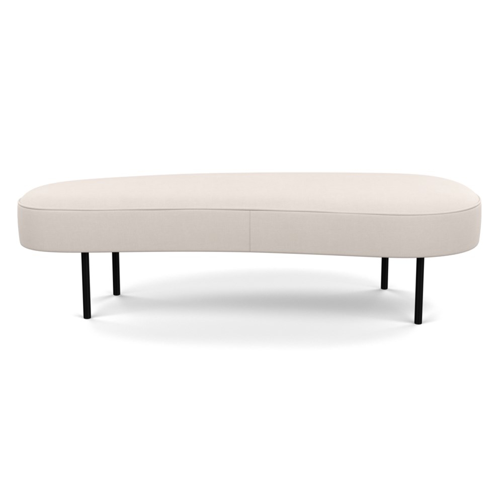 Heal's Isola Large Ottoman Siena Cotton Natural Black Feet