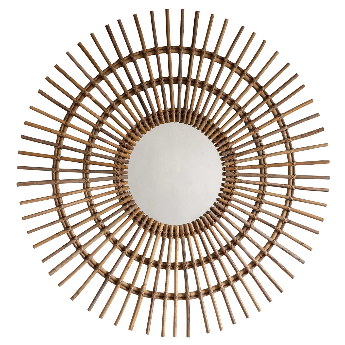 Round Bamboo Mirror