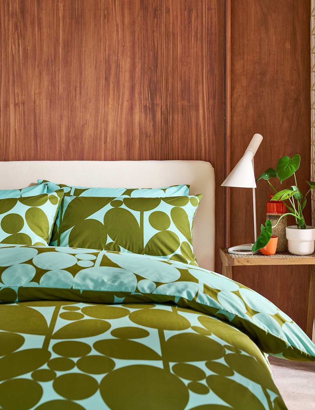 Orla Kiely Pure Cotton Floral Bedding Set Green Mix