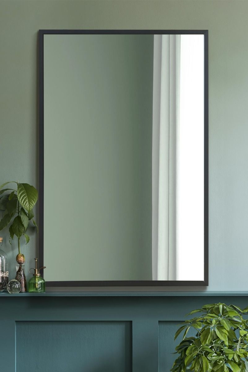 MirrorOutlet Black Aluminium Edged Wall Mirror 16" X 24" (40CM X 60CM)