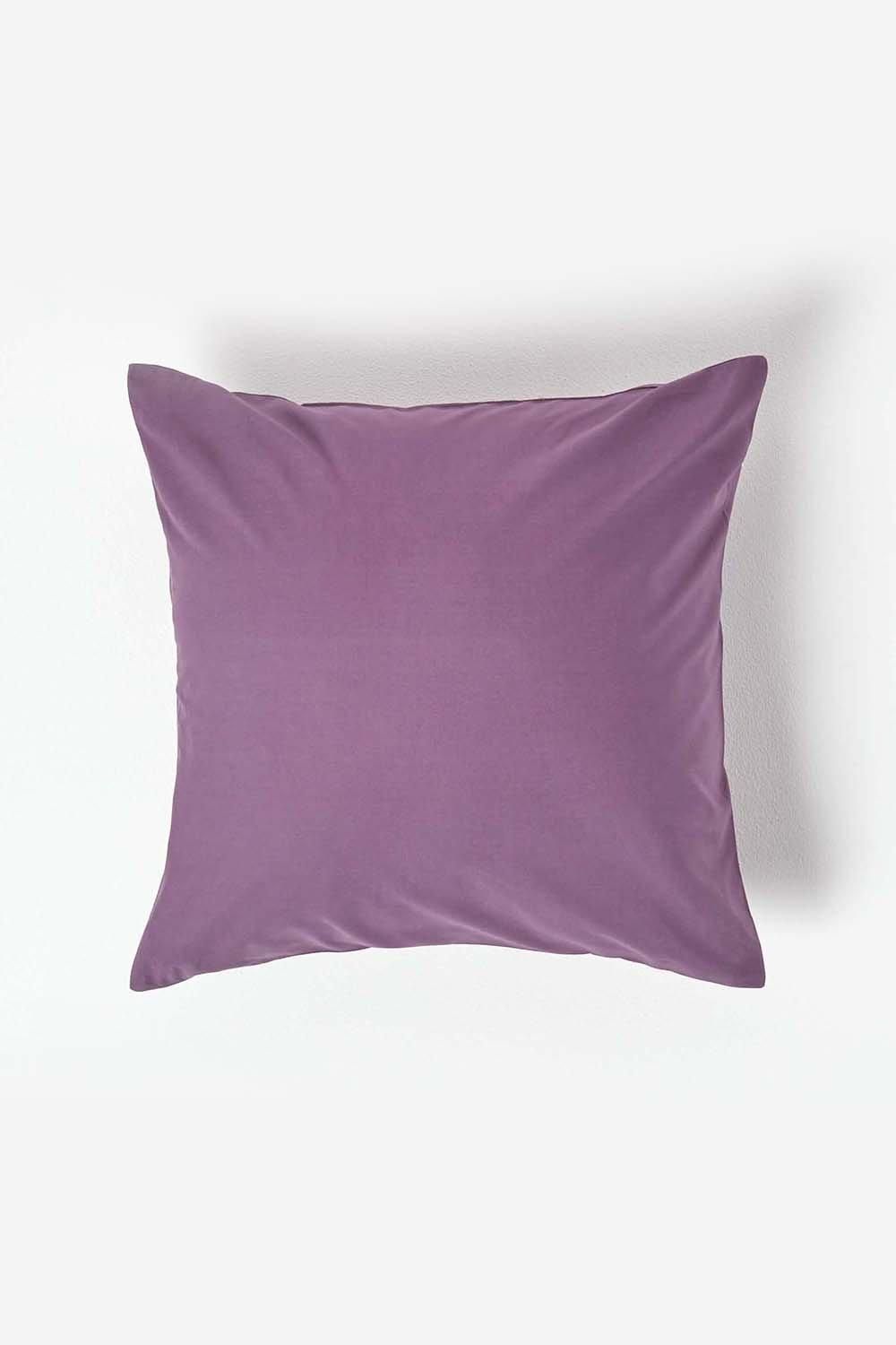 Homescapes Continental Egyptian Cotton Pillowcase 200 TC, 40 x 40 cm in Grape