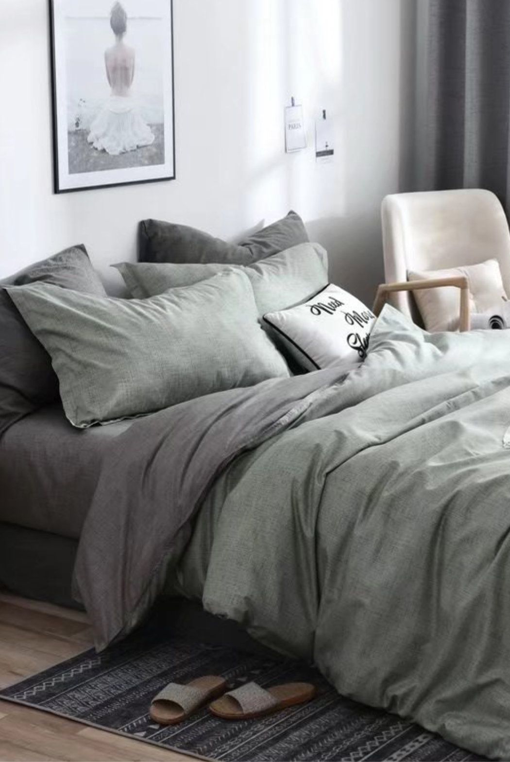 Ezysleep Reversible Grey Printed Duvet Set