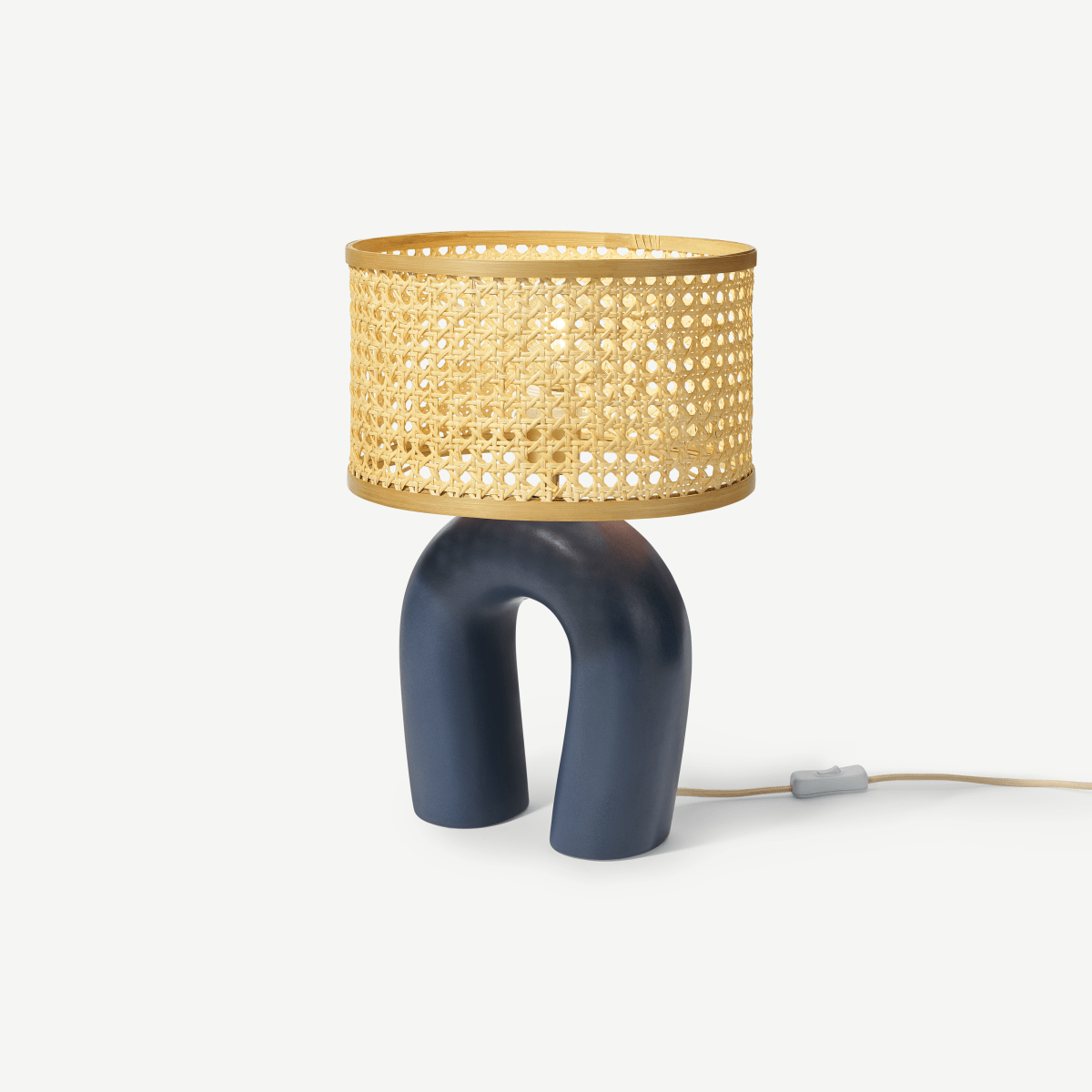 Otha Ceramic Table Lamp, Blue
