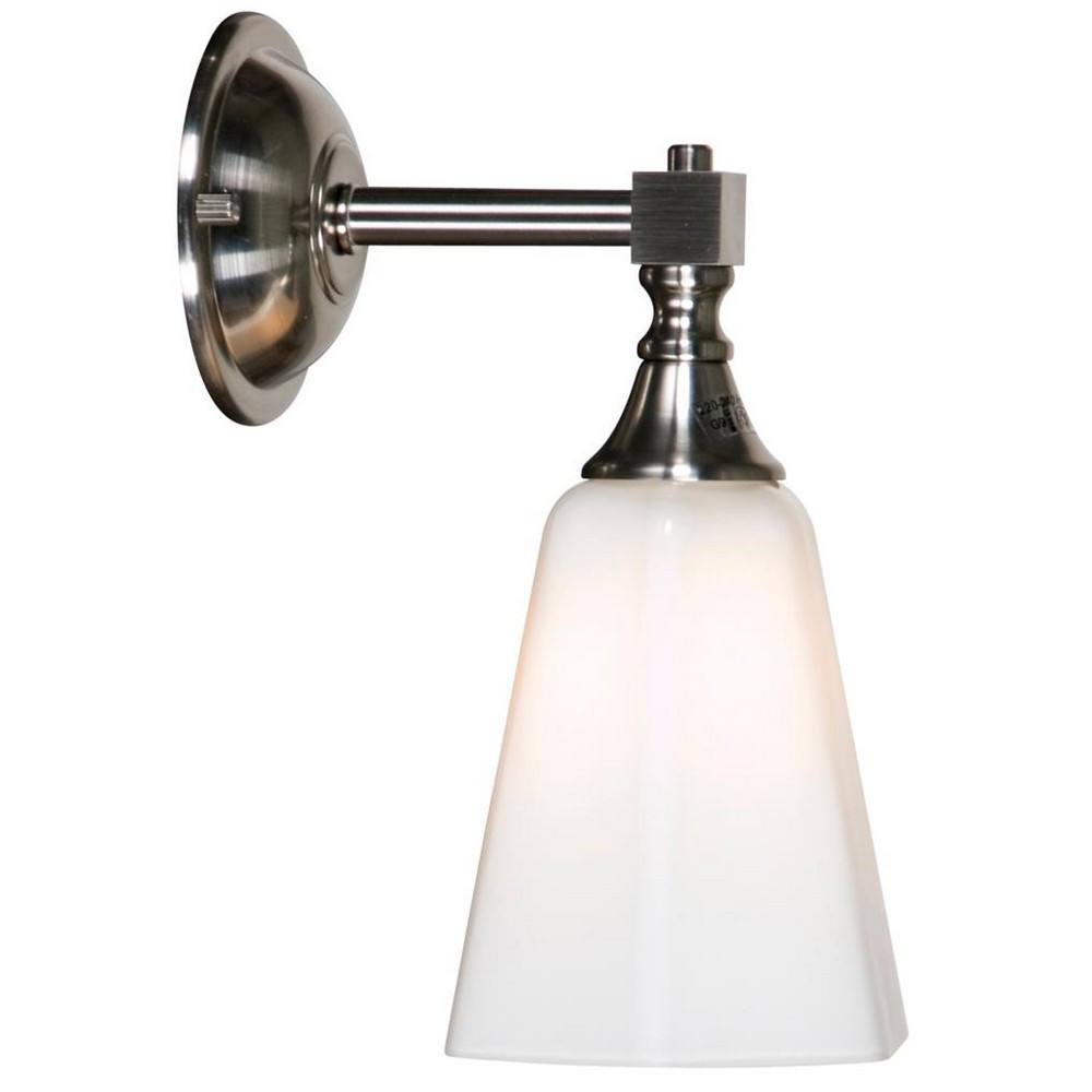 Netlighting Classic Bathroom Wall Light Satin Nickel IP44 in Grey