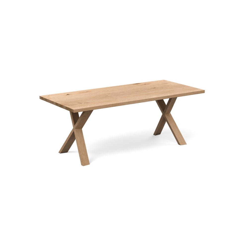 Heal's Oslo Table 220x100cm Blonde Oak Straight Edge Filled