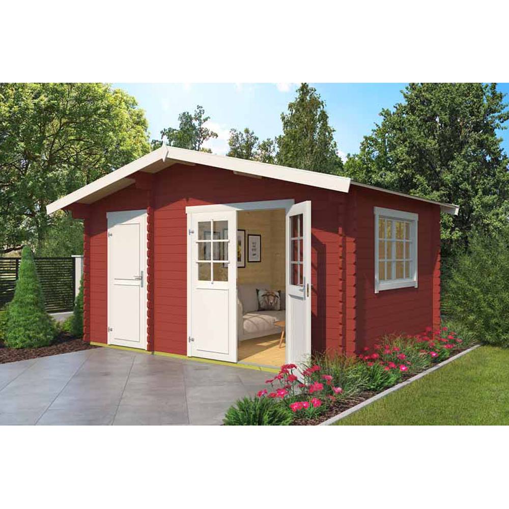 Lasita Maja Ltd Keila 34-Log Cabin, Garden Room, Home Office - L475.9xW350xH256.5 cm in Natural 4