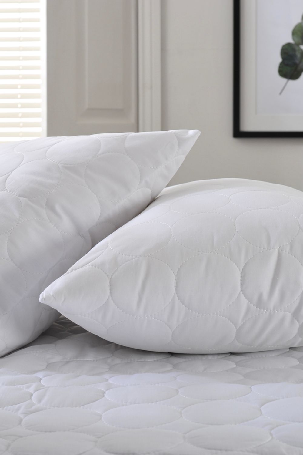 The Lyndon Company Luxury Cotton Quilted Pillow Protector | Deyongs 1846 in White