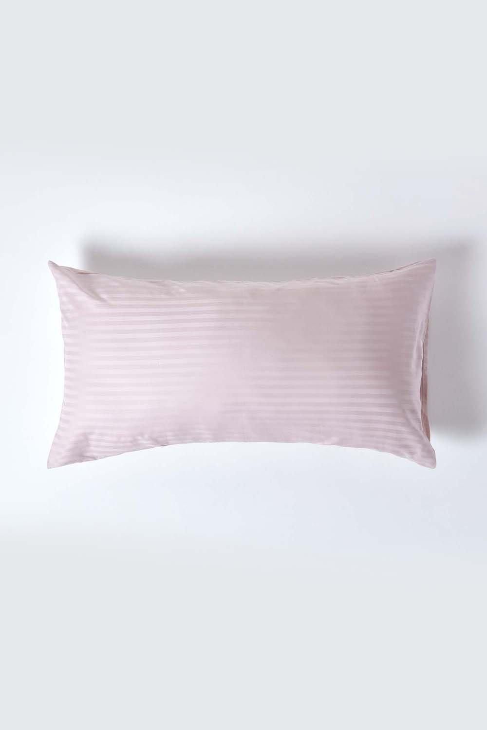 Homescapes Egyptian Cotton Ultrasoft Housewife Pillowcase 330 TC, King Size in Dusty Pink