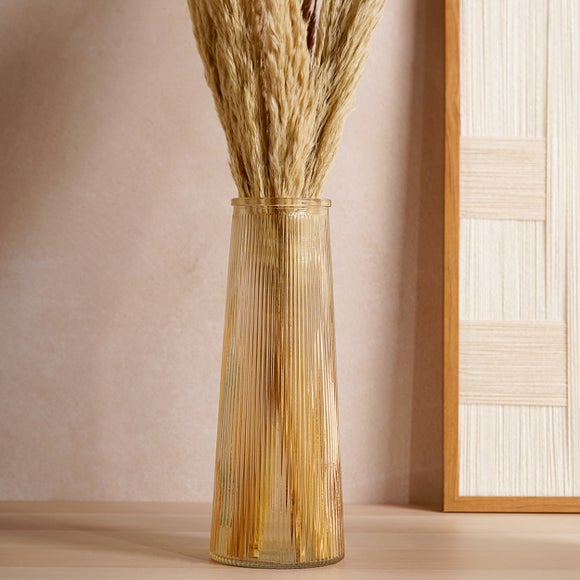 Hestia Tall Ribbed Glass Vase 1