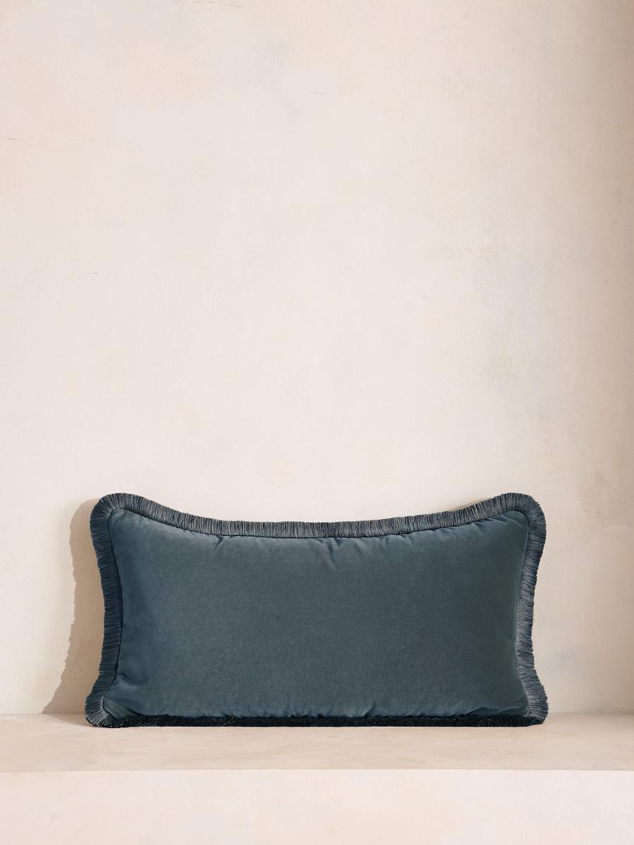 Margeaux Oblong Cushion, Grey Blue