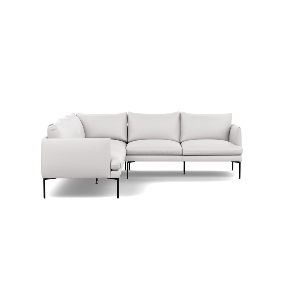 Heal's Matera Large Corner Sofa Leather Grain White 000