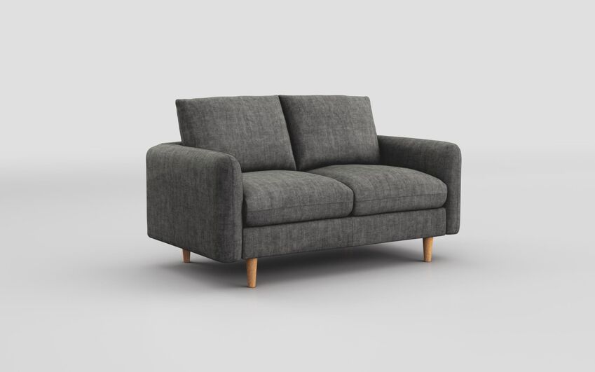 Black Fabric Biserno 2 Seater Sofa