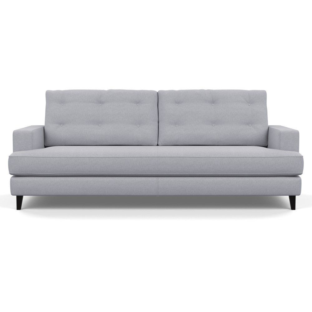 Heal's Mistral 4 Seater Sofa Brushed Cotton Pewter Black Feet