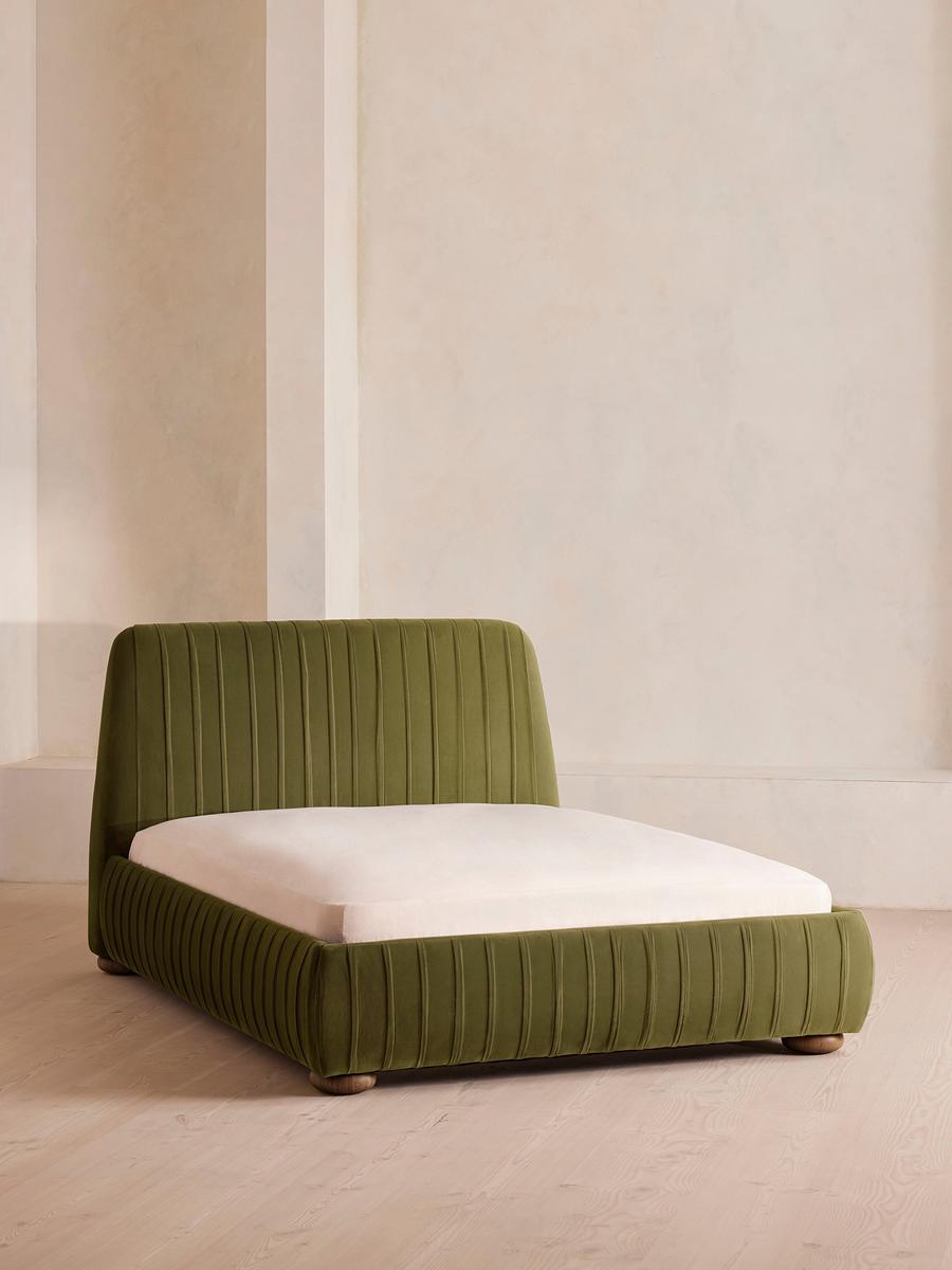 Vivienne Bed, Super King, Velvet, Olive