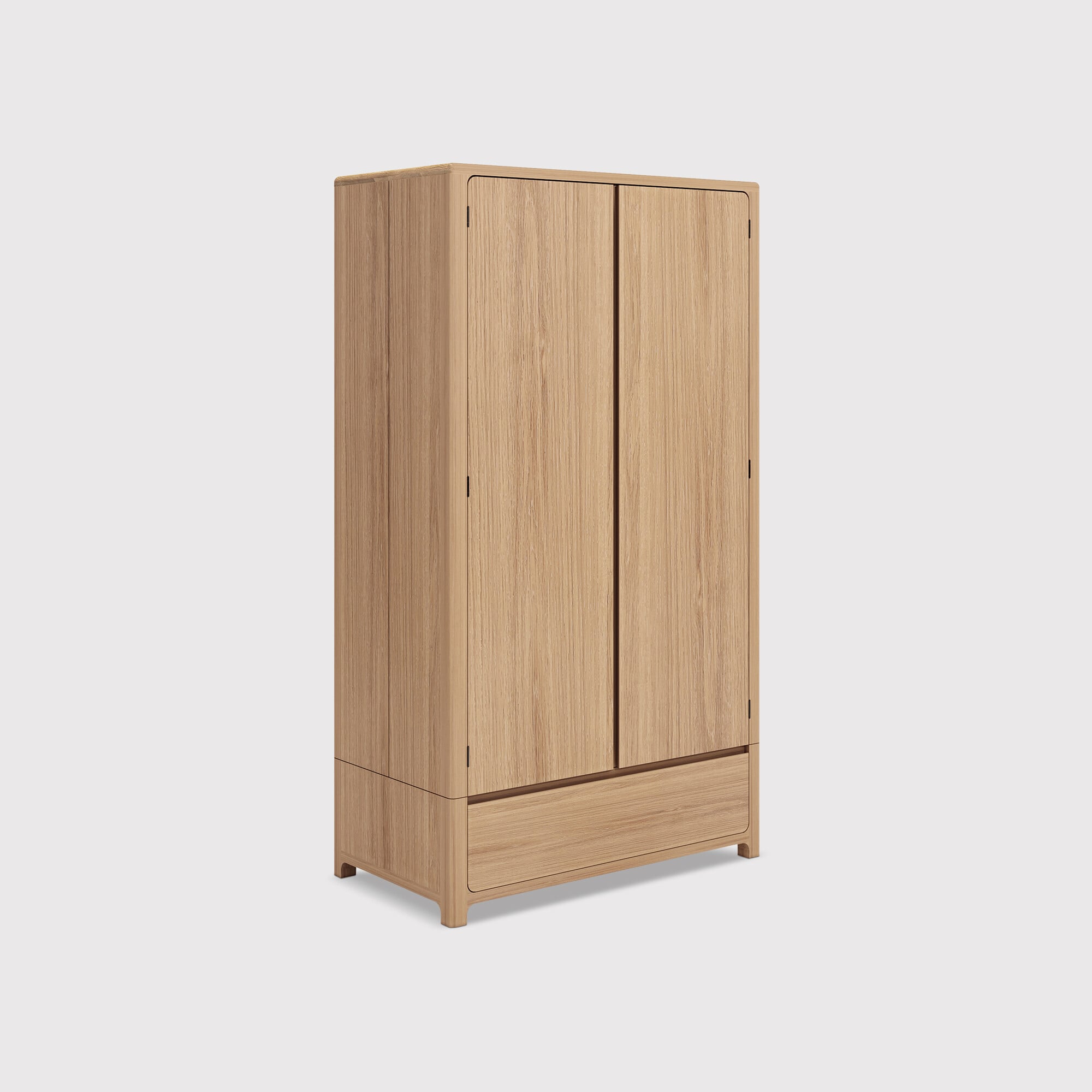 Hadrian 2 Doors 1 Drawer Wardrobe K/D, Neutral Oak | Barker & Stonehouse