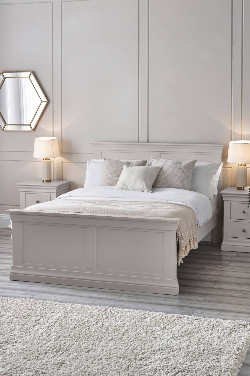 Julian Bowen Clermont Bed in Grey