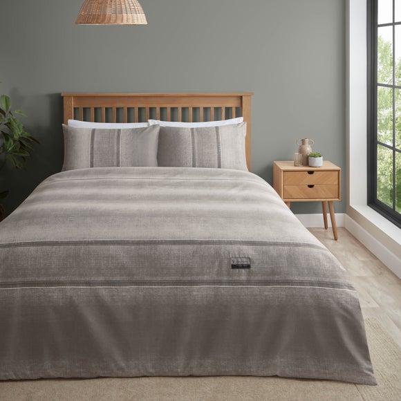 Catherine Lansfield Denim Grey Duvet Cover and Pillowcase Set