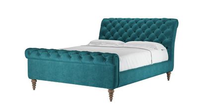 Knightsbridge King Bed in Neptune Smart Velvet - sofa.com