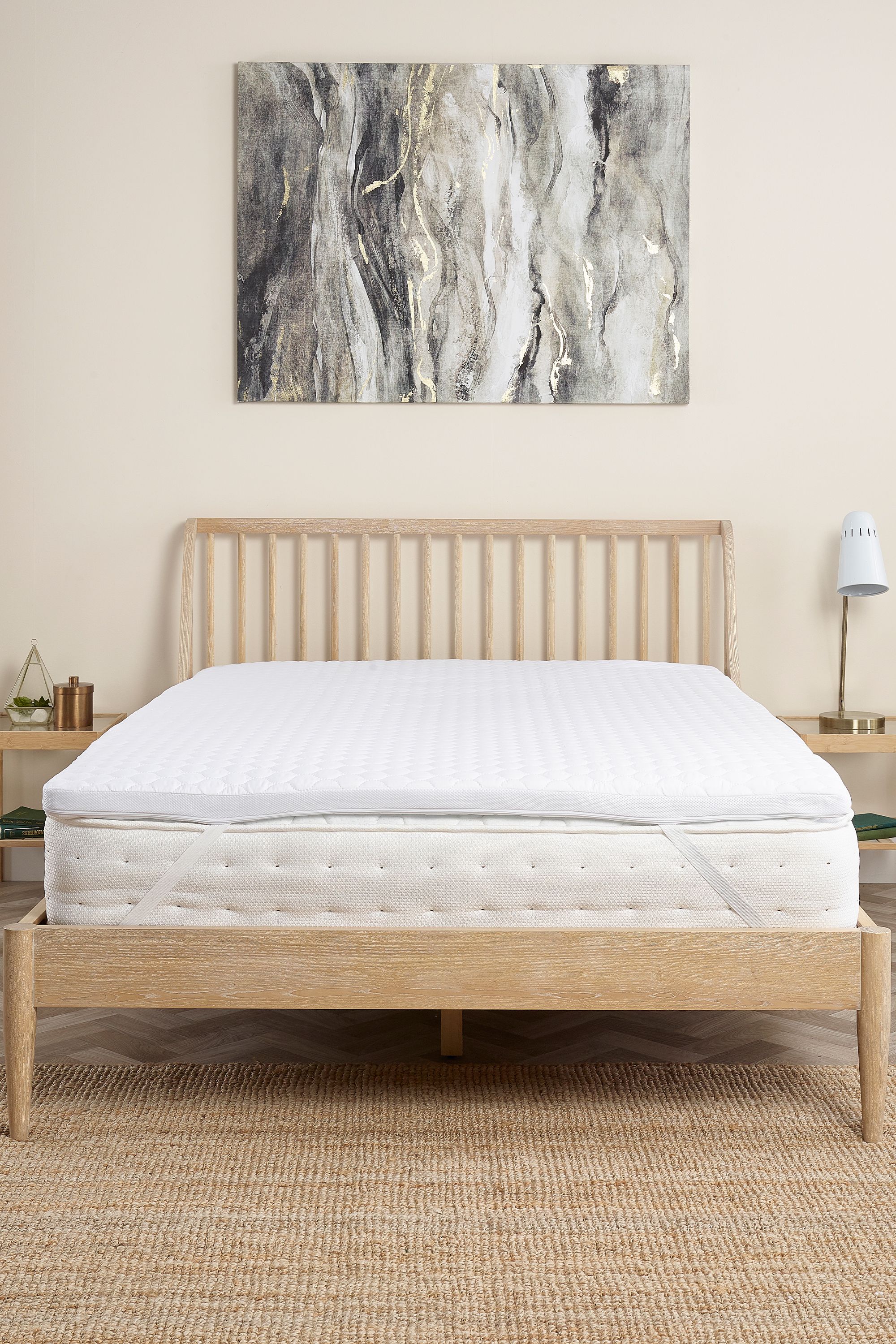 Slumberdown Airstream Mattress Topper in White