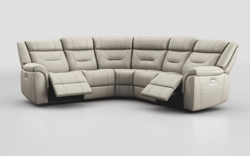 White Ainsdale 2 Corner 2 Power Sofa