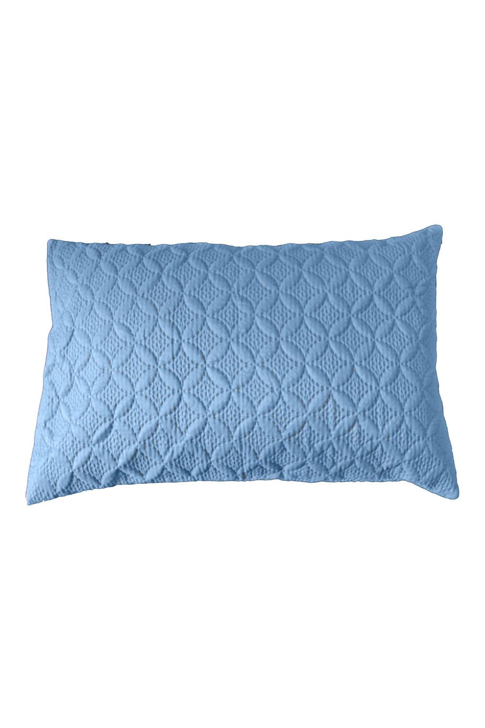 Homescapes Ultrasonic Quilted Embossed Cushion Cover in Blue