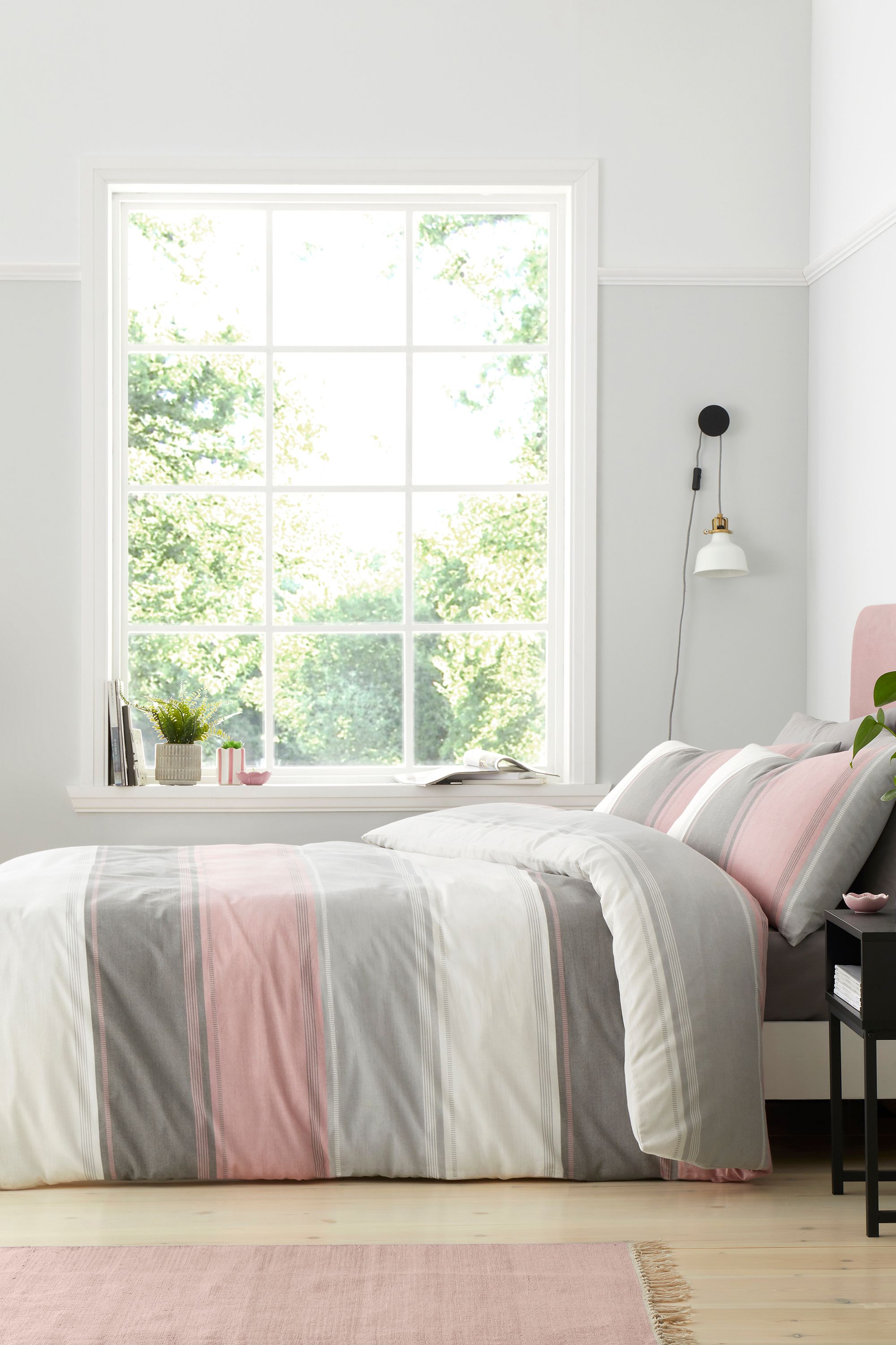 Fusion 'Betley' Classic Wide Stripe Duvet Cover Set in Rose