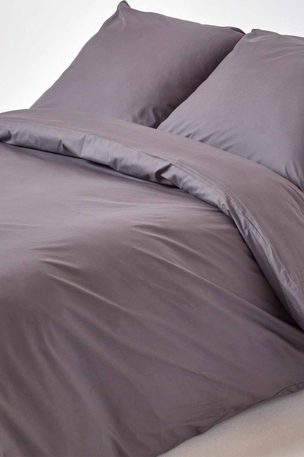 Homescapes Continental Egyptian Cotton Duvet Cover Set 200 TC in Dark Grey