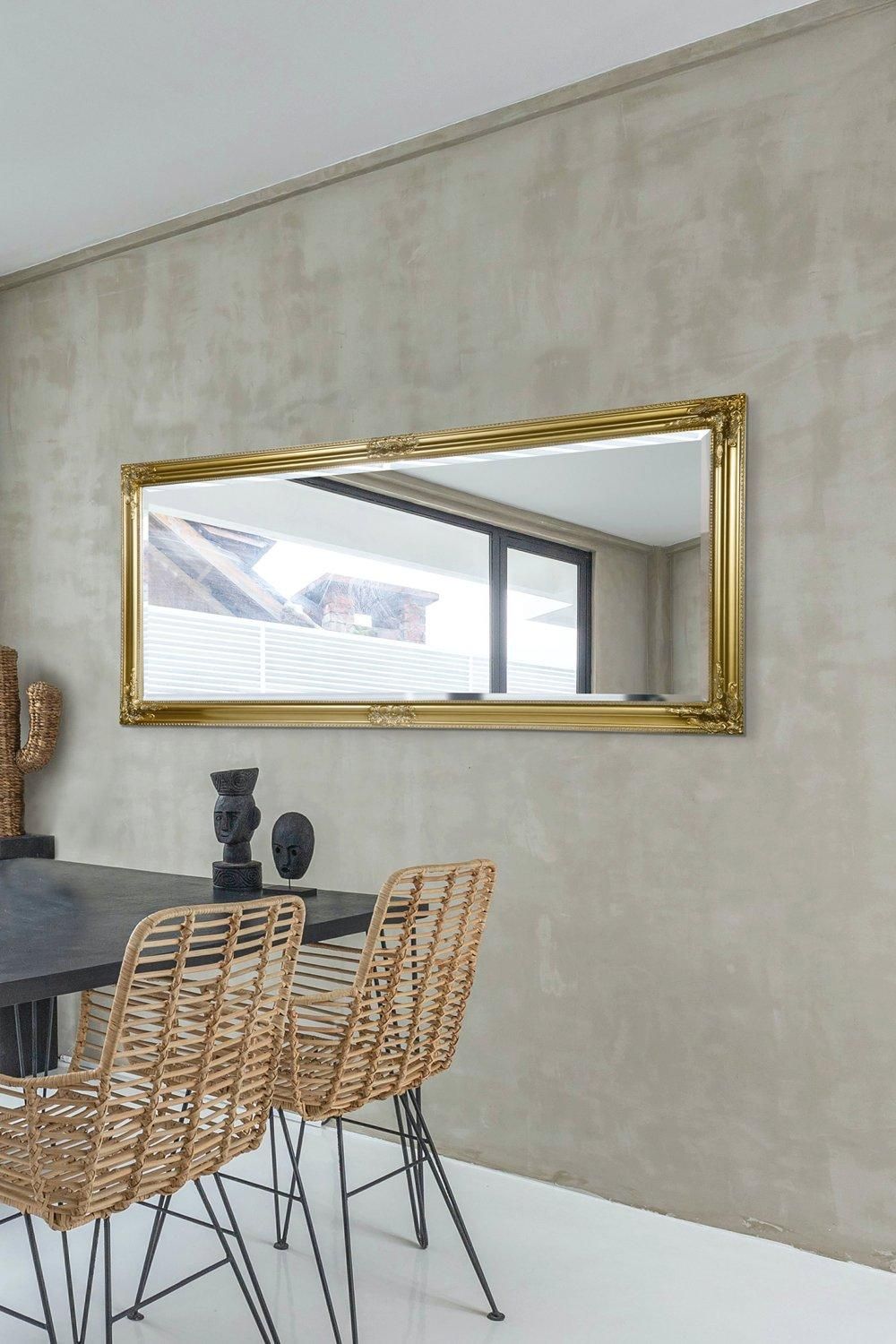 MirrorOutlet 'Austen' Gold Elegant Full Length Wall Mirror 160cm x 73cm