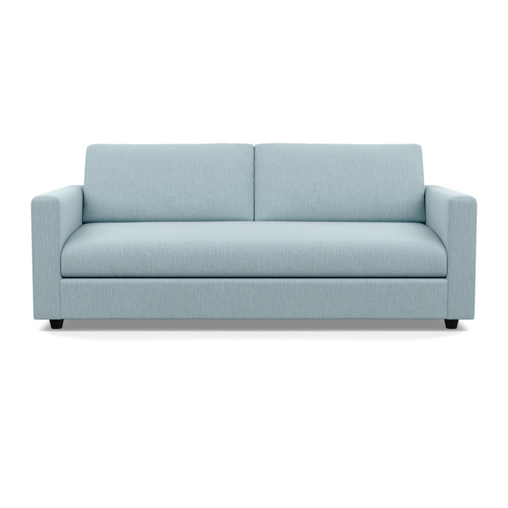 Heal's Nimbus II 4 Seater Sofa Smart Linen Mix Duck Egg Black Feet