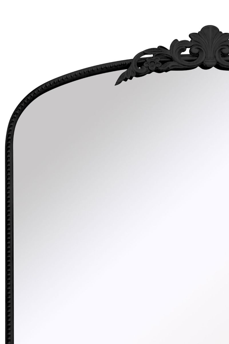MirrorOutlet Black Metal Framed Arched Wall Mirror 68" X 38" (174CM X 96CM) 4