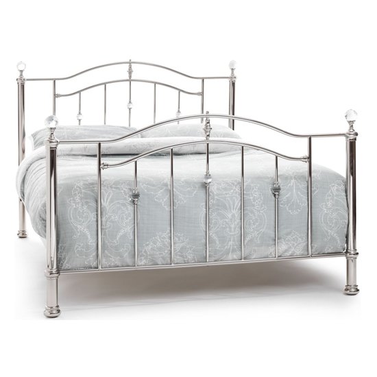 Ashley Metal Super King Size Bed In Nickel