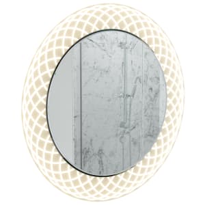 Sensio Spiro Etched Colour Changing LED Bathroom Mirror - ø800mm