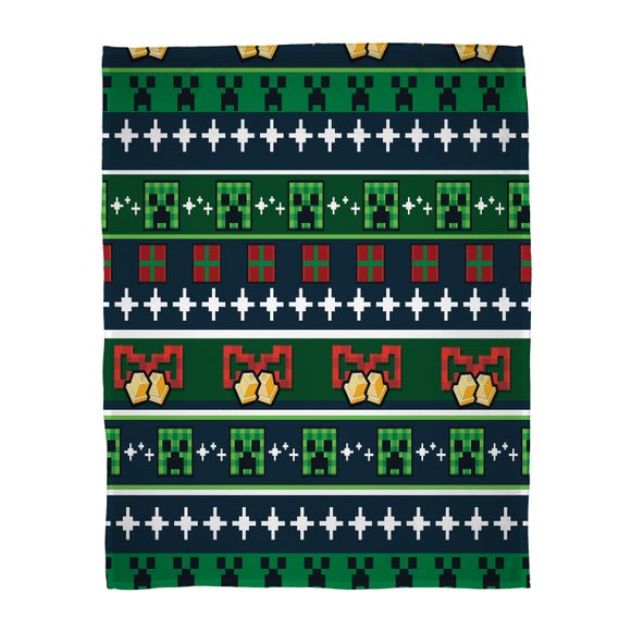 Minecraft Bells Sherpa Fleece Blanket 100cm x 150cm 6