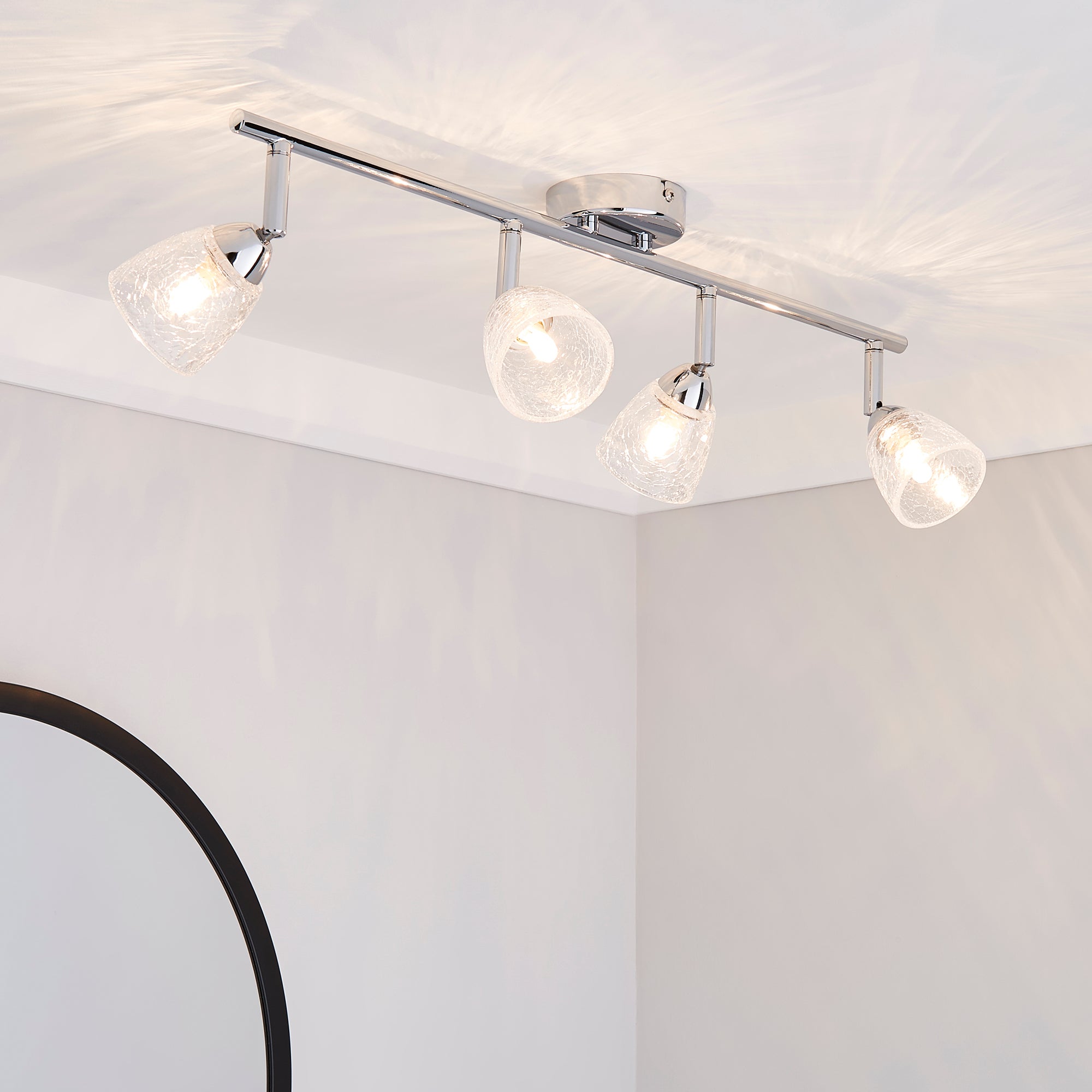 Balston 4 Light Glass Spotlight Bar Clear