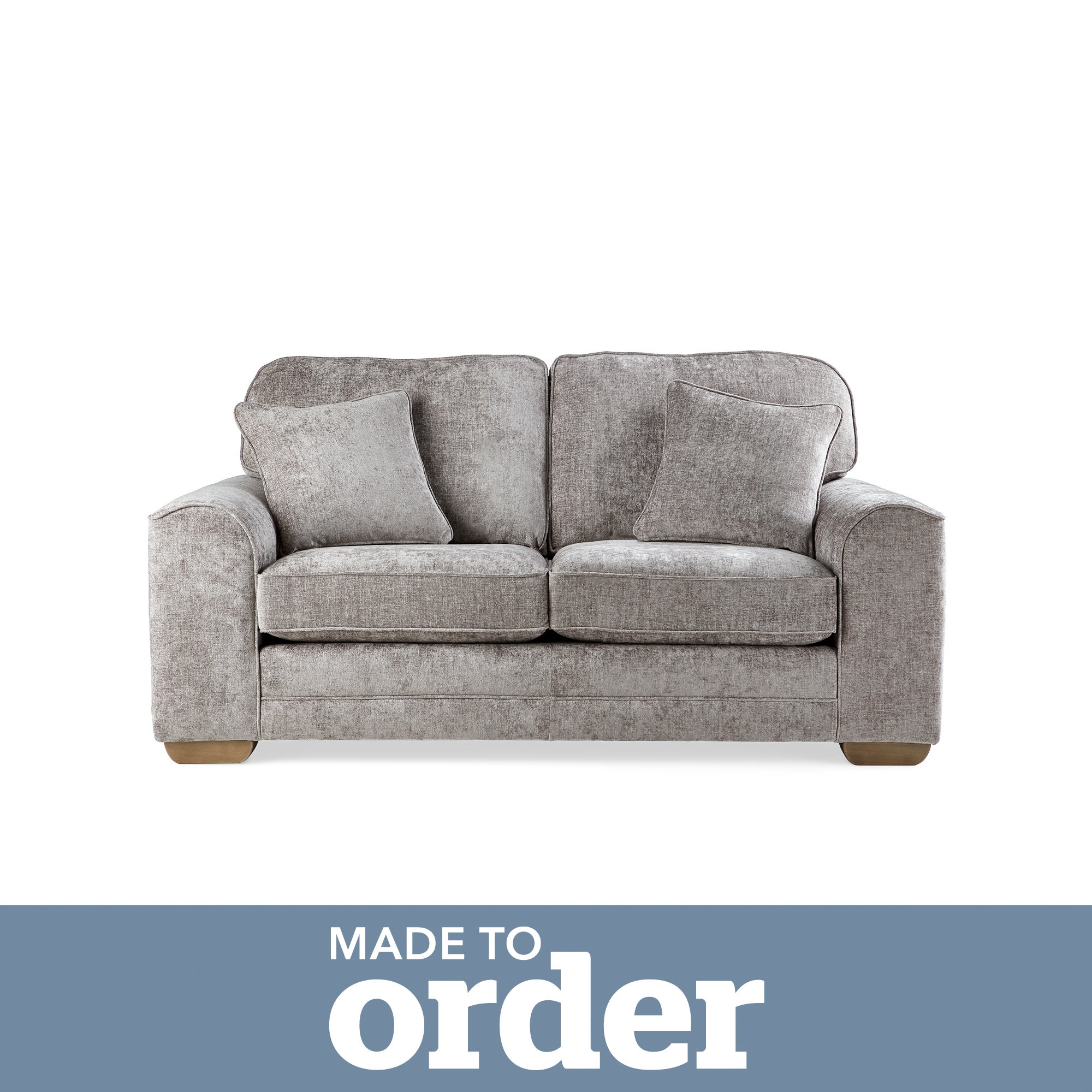 Morello 2 Seater Sofa Luxury Chenille Premium Chenille Grey