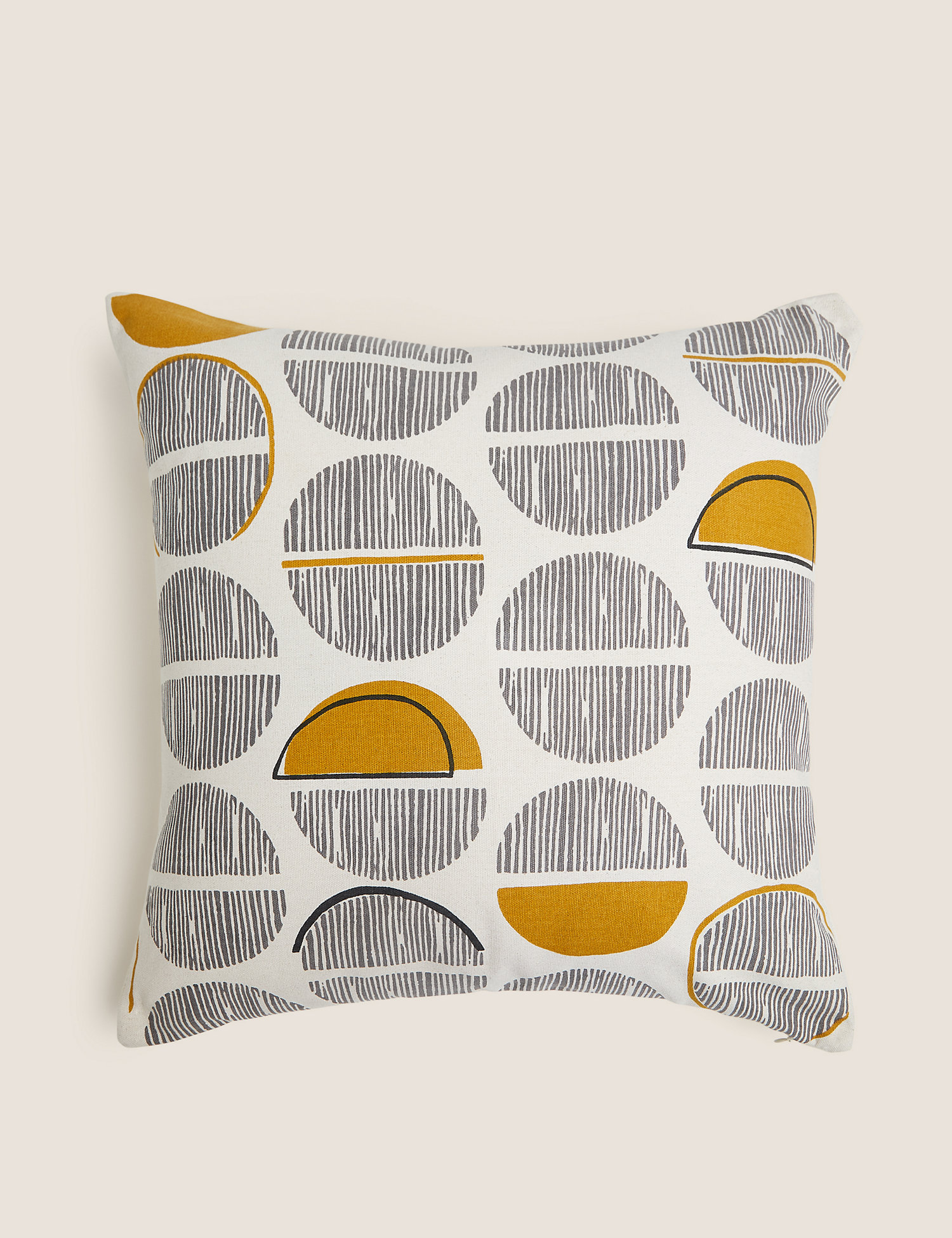M&S Layla Cotton Geometric Cushion