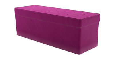 Buttons Storage Bench in Peony Cotton Matt Velvet - sofa.com